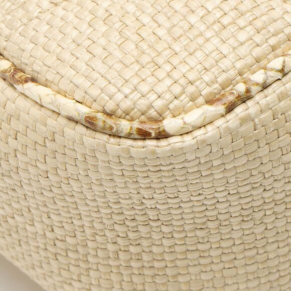 Gucci Raffia Snakeskin GG Marmont Small Flap Bag - Picture 14 of 15